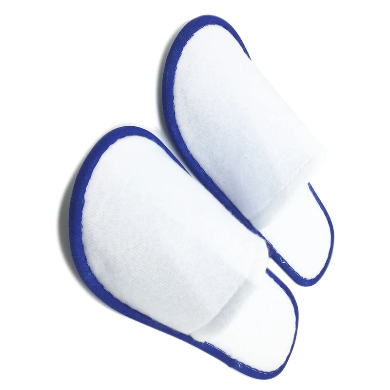 20 pairs of White Towelling Hotel Disposable Slippers Terry Spa Guest Shoes blue