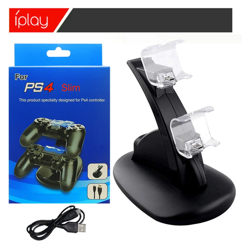 Controller Charger Dock LED Dual USB PS4 Charging Stand Station for Sony Playstation 4 PS4 PS4 Pro PS4 Slim black white (15)_