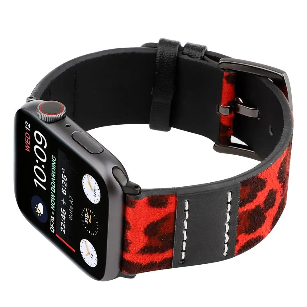Ремешок из натуральной кожи для apple watch band 44 мм 38 5 4 3 iwatch 42 40 correa pulseira браслет