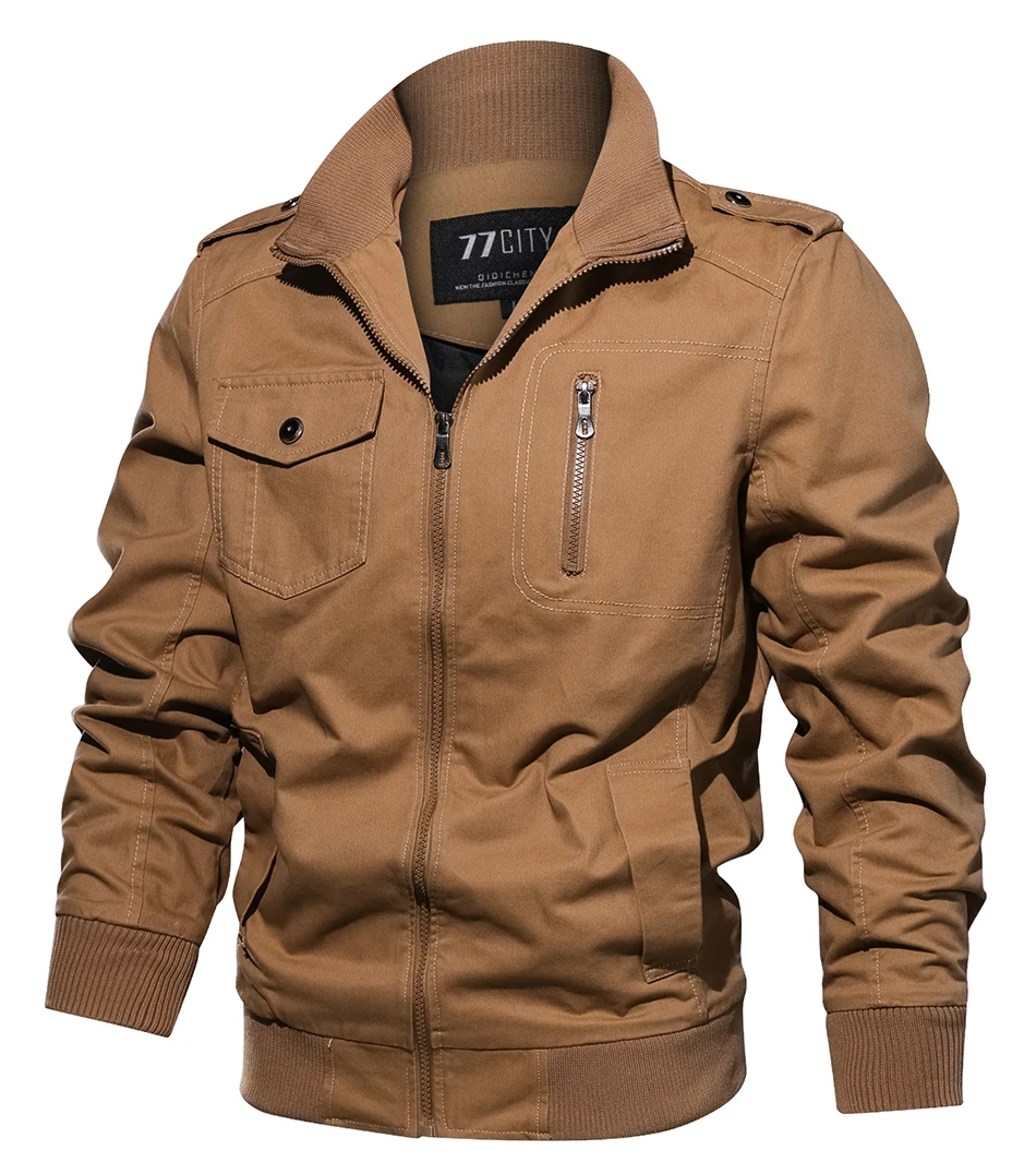 77 город убийца военная куртка мужская зимняя хлопковая куртка пальто армейская мужская куртка пилот ВВС Осень Повседневная карго 2811