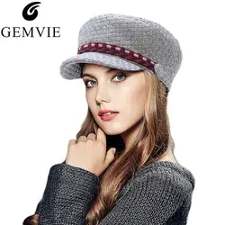 Британский стиль женский берет Кепка темно-синяя кепка леди элегантный ретро сплошной цвет Newsboy Кепка s военная шляпа