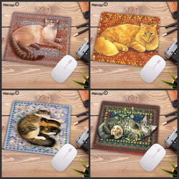 

Mairuige Cute Cat on Persian Carpet Animal Gaming Keyboard Anti-slip Mice Mat Computer Mousepad for Dota 2 LOL Gamer Mouse Pad