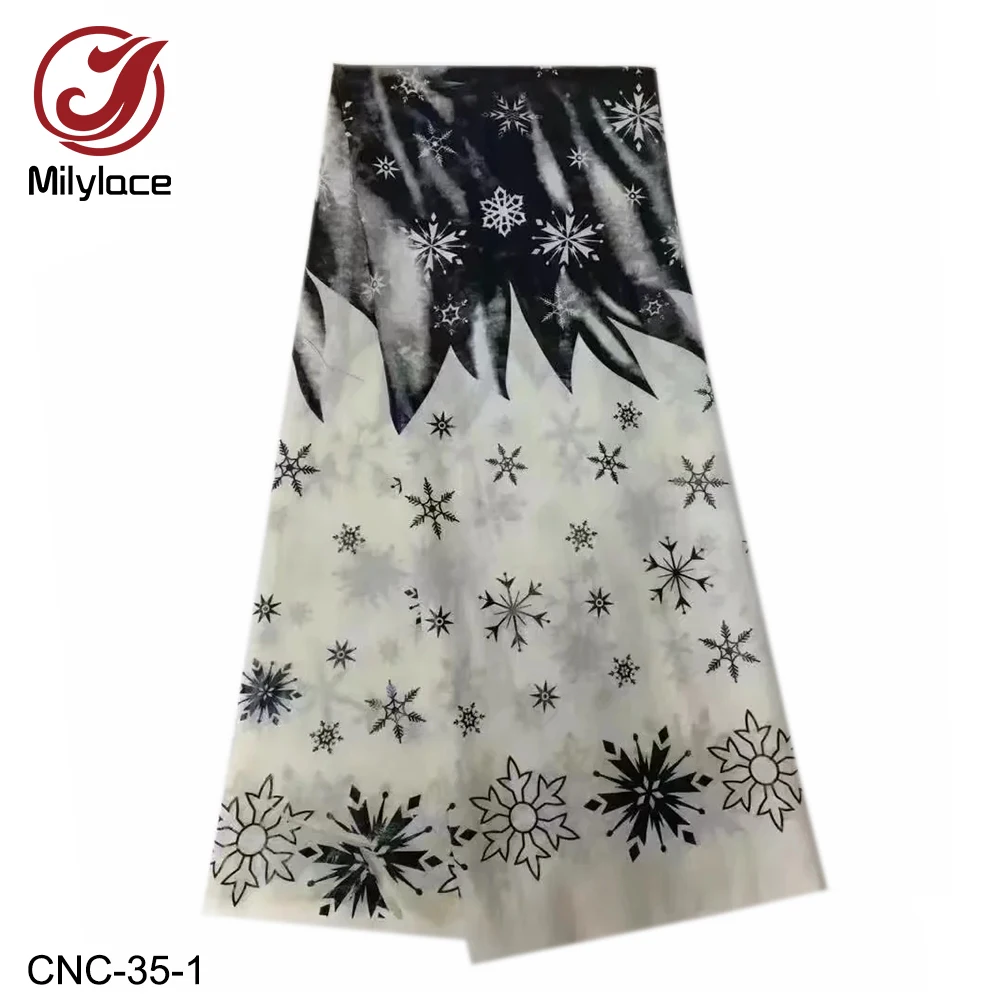 

High quality swiss cotton voile fabric 5 yards with printing gold snowflake parttern perfect for party dresses curtains CNC-35