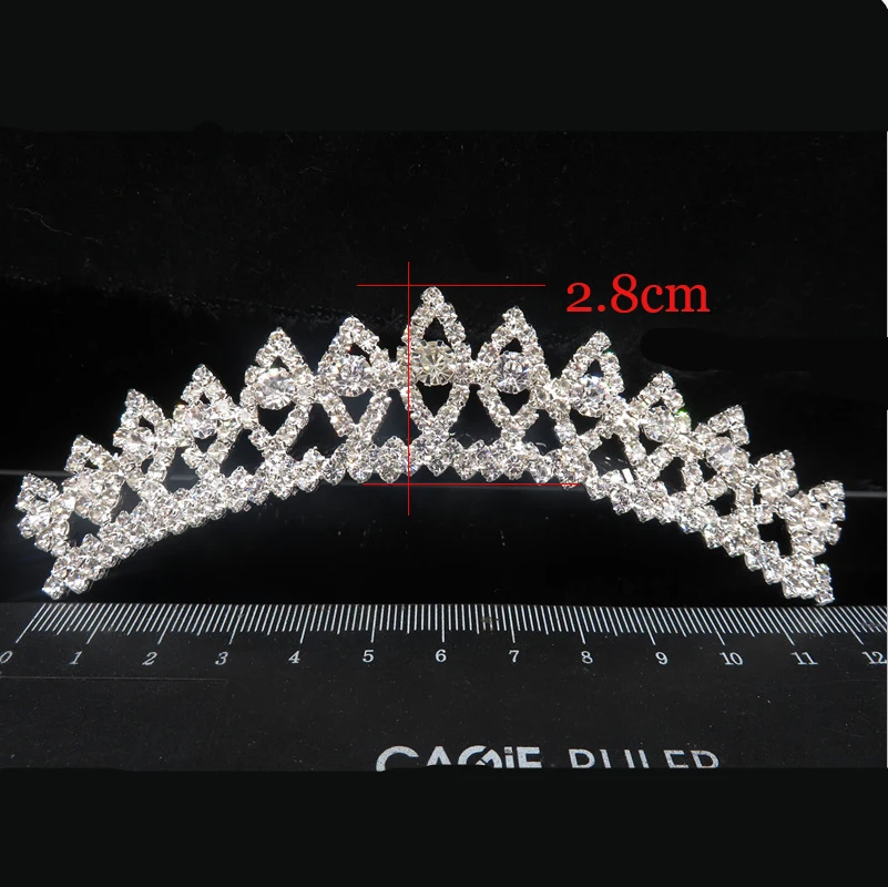 Big Princess Tiara Red Crown Crystal Rhinestone Wedding Accessories Pearl Headband Bridal Hair Headdress Girl Hair Jewelry