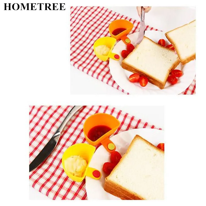

HOMETREE 2 Pcs/Set Multi-Purpose Ketchup Fries Partner Tools Can Clip Formula Dishes Salad Mini Seasoning Box Dishes Plates H517