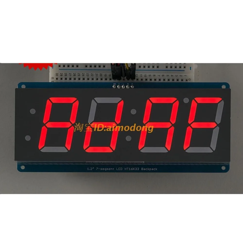 Comprar Nuevo rojo 1,2 4 dígitos 7 siete segmentos pantalla LED IIC para Arduino