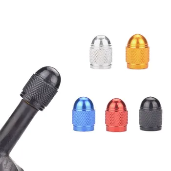 

2Pcs Universal Aluminum Car Tyre Air Valve Caps Bicycle Tire Valve Cap Car Wheel Styling Round Red Black Blue Silver Gold