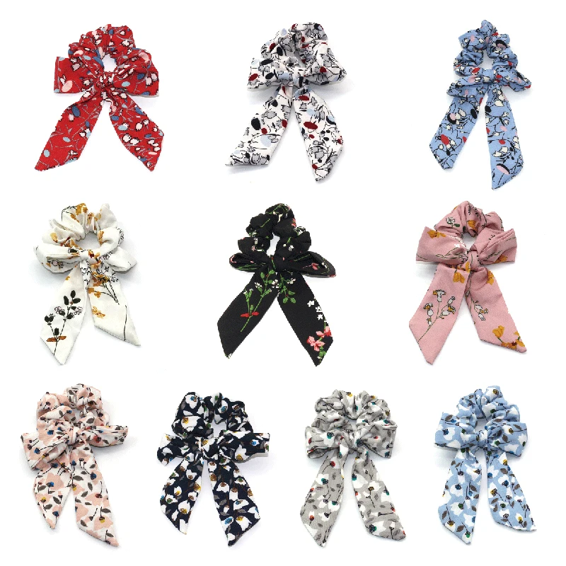 

1PC Trendy Cotton Bow hair rope Stripe Print Elastic Hair Band Girls Ponytail Holder Women Hair Tie headdress Hair accessories