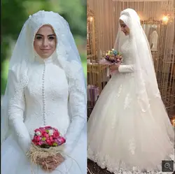 Скромный Арабский стиль свадебное платье исламский длинный рукав, мусульманский женский свадебное платье Арабский бальное платье хиджаб