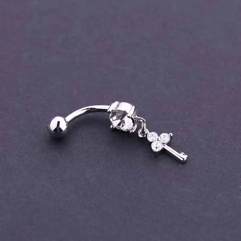 14G Navel piercing jewelry key lock shape woman fashion belly piercing