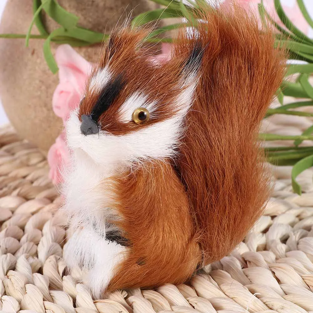 

Furry Brown Squirrel Plush Animals Toy Christmas Gift Animal Doll Great Gift for Kids