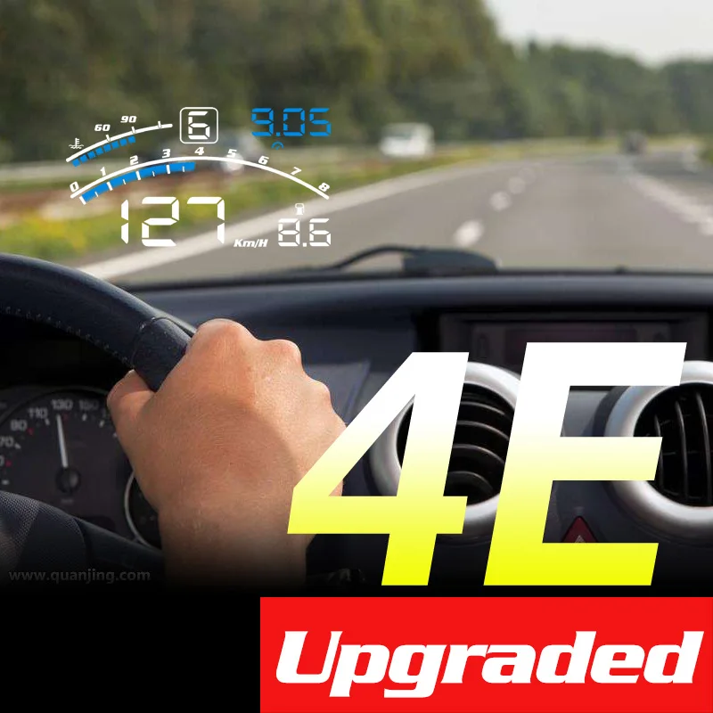 4E 5," автомобиль OBD2 II EUOBD HUD Дисплей превышение скорости Предупреждение Системы проектор лобовое стекло авто электронный автомобильный