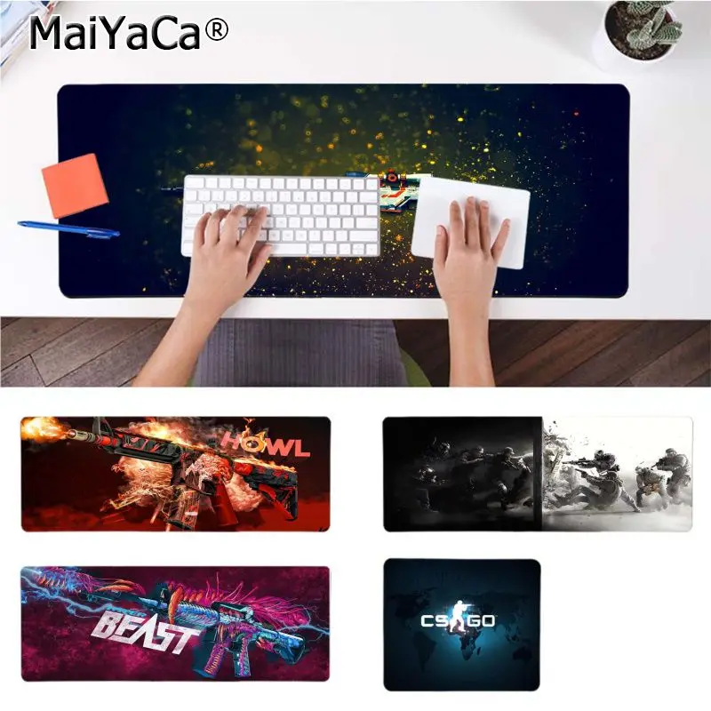 MaiYaCa Top Quality CS GO Customized laptop Gaming mouse pad Durable Rubber Mouse Mat Pad
