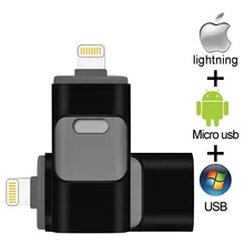 Мини-usb карта памяти палка 128 Гб OTG USB флэш-накопитель для iPhone 64 Гб флешка, переносной usb-накопитель для iOS iPad Android 32 Гб 256 ГБ usb 3,0