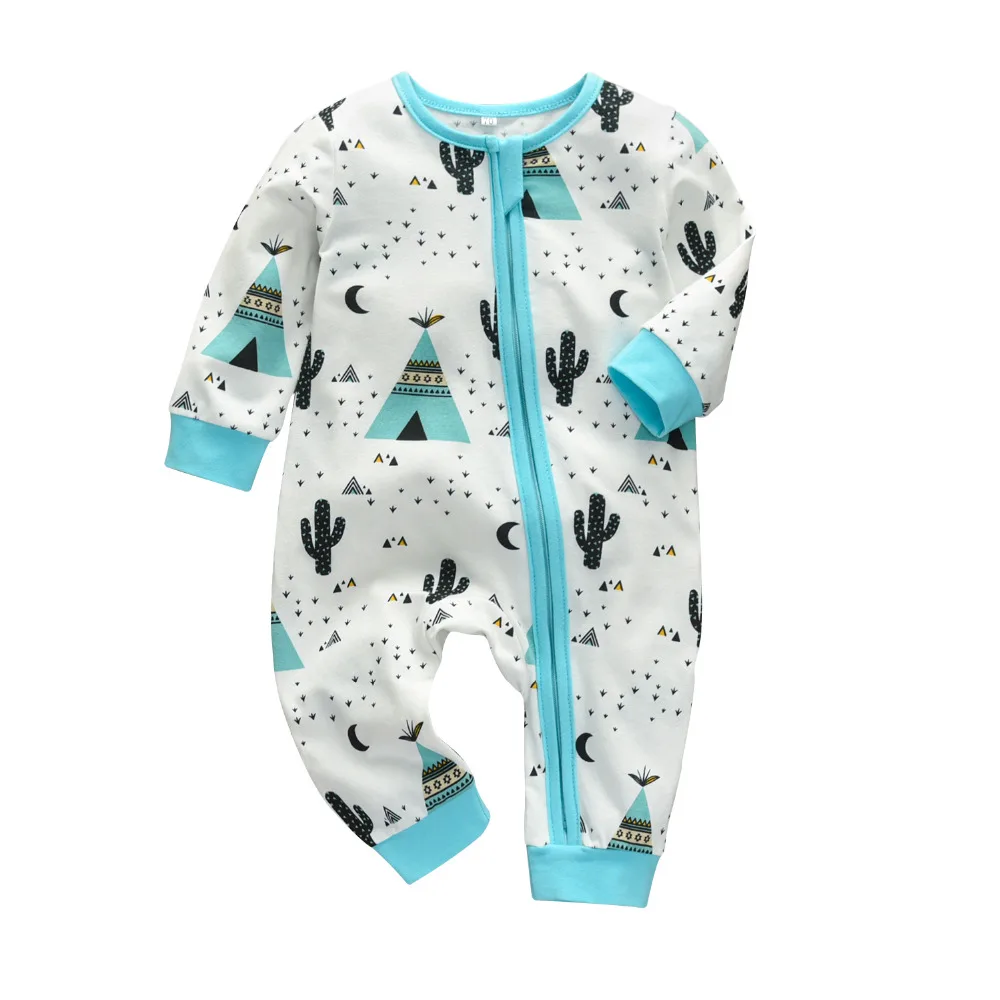

Newborn Baby Boy Girl Rompers Infant Clothing Cotton Long Sleeve Printed Jumpsuit Baby Pajamas