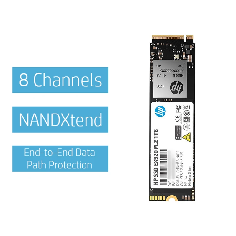 Hp ssd m2 2280 256g EX920 M.2 PCIe 3,1X4 Nvme 3D TLC NAND Internal Solid State Drive max подходит для ноутбуков