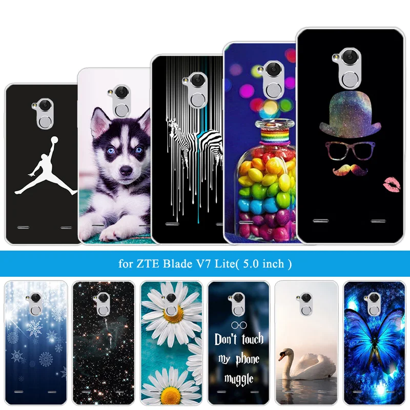 Для ZTE Blade BA2 V7 Lite 5 0 дюймов Задняя крышка прозрачный силиконовый чехол для