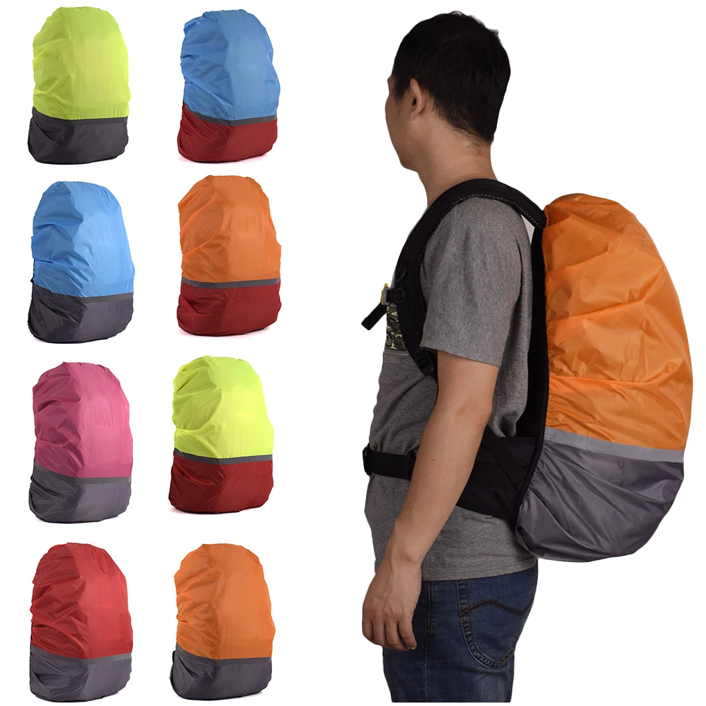 

10L-70L Portable Reflective Light Waterproof Dustproof Backpack Rain Cover Ultralight Shoulder Protect Outdoor Tools Hiking Bag