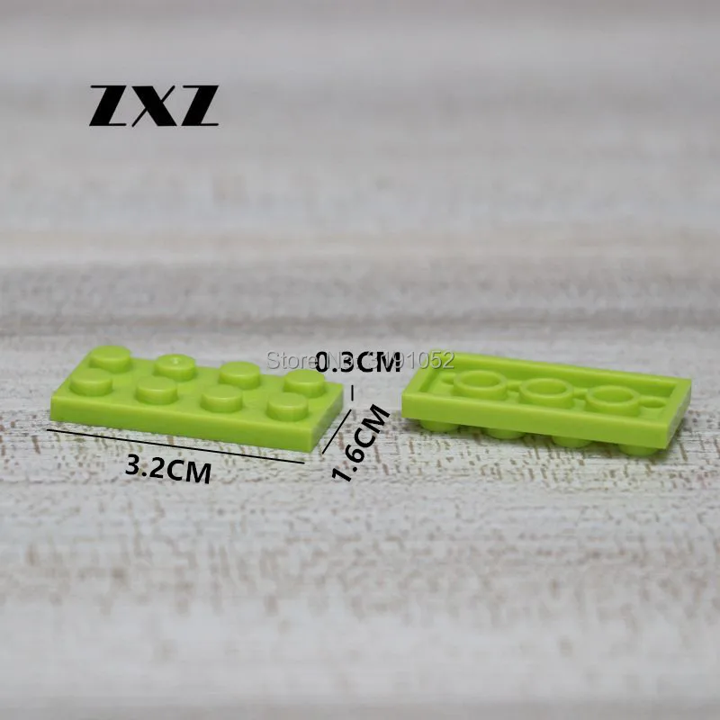 ZXZ кирпичная игрушечная тарелка 2X4 Короткие Строительные блоки DIY игрушки для детей совместимый с лего 3020 1000 шт./партия