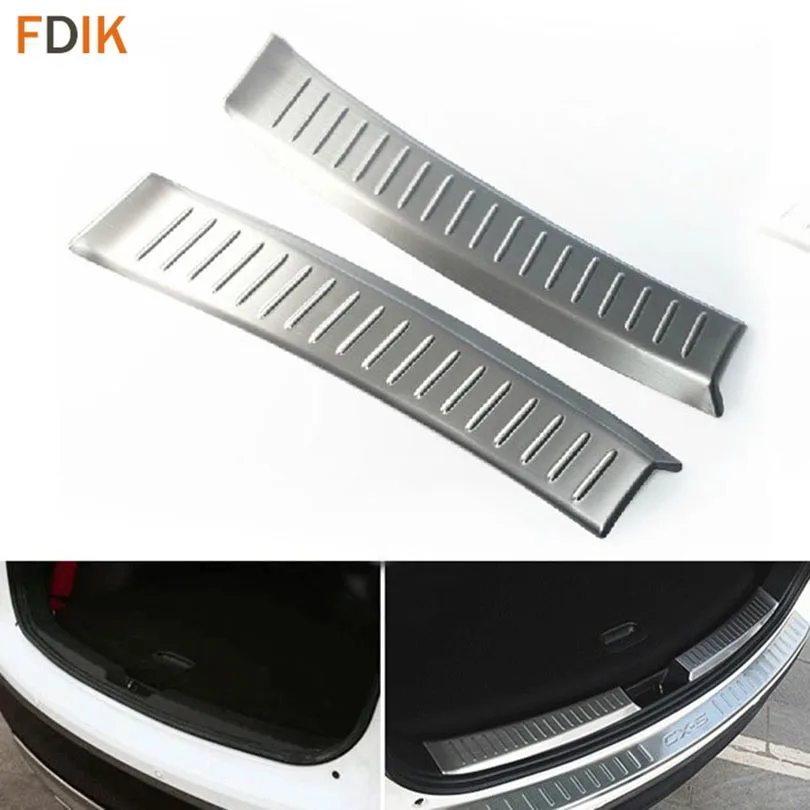 

Stainless Steel Rear Inner Door Bumper Protector Sill Plate Cover Trims for Mazda CX-5 CX5 2013-2015