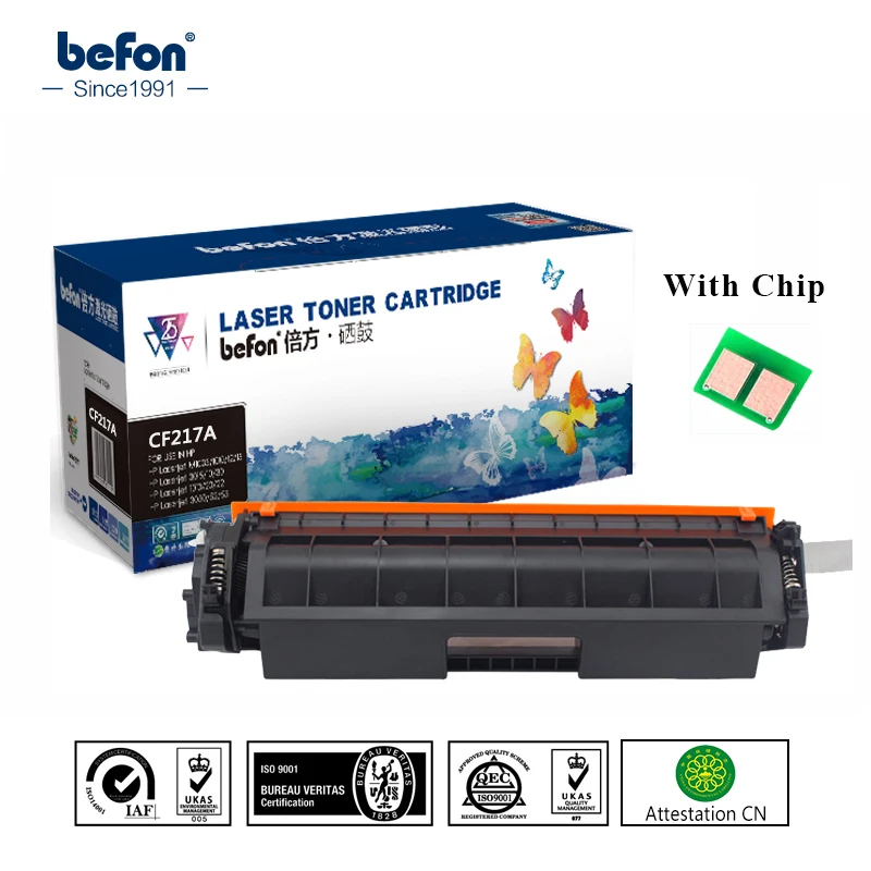Картридж с тонером befon CF217A CF217 217 17A 217A для LaserJet Pro M102a M102W 102 MFP M130a M130fn 130 130fn M102 M130|toner