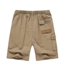 Летние мужские мешковатые мульти карман Военная молния Карго короткие Горячие Бриджи мужские армейский зеленый хаки тактические шорты плюс размер 5XL