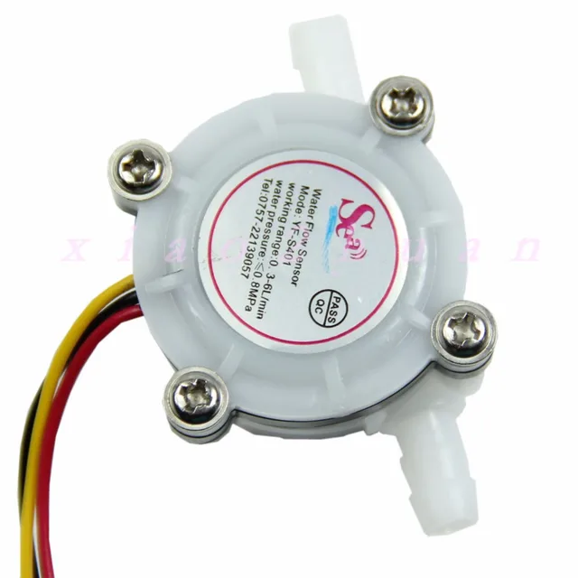1pc Water Coffee Maker Flow Sensor Switch Meter Flowmeter Counter 0.3