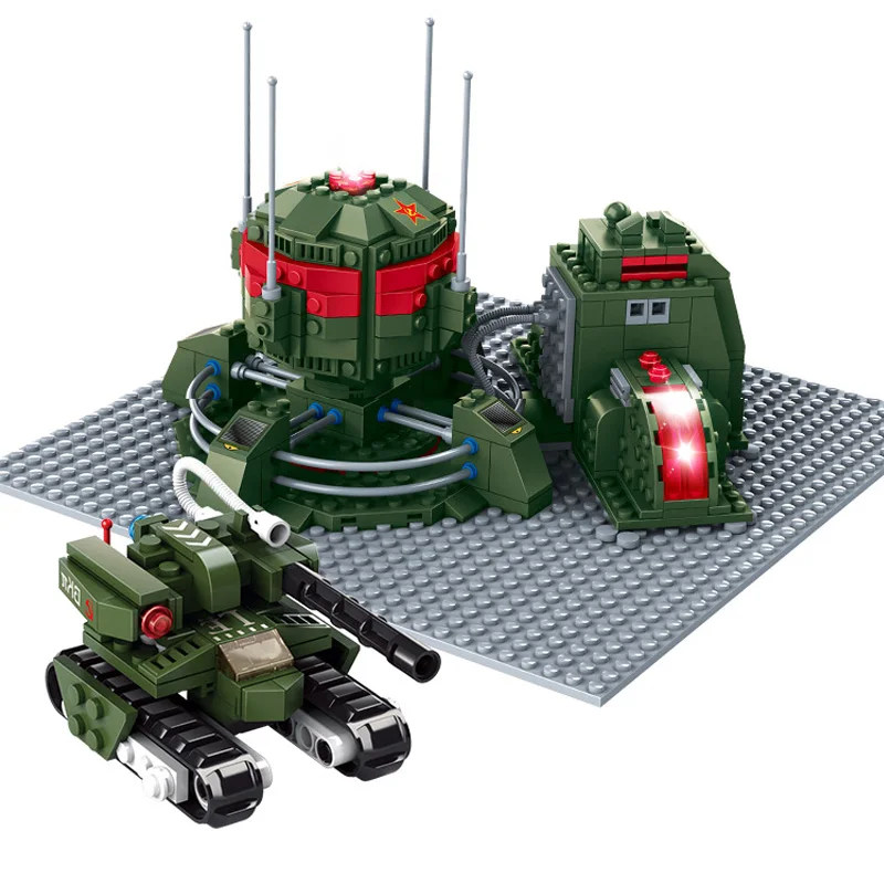

KAZI 81009 Red Alert 3 Iron Curtain Model Building Blocks Sets 519Pcs Action Figure Bricks DIY Educational Toys for Children