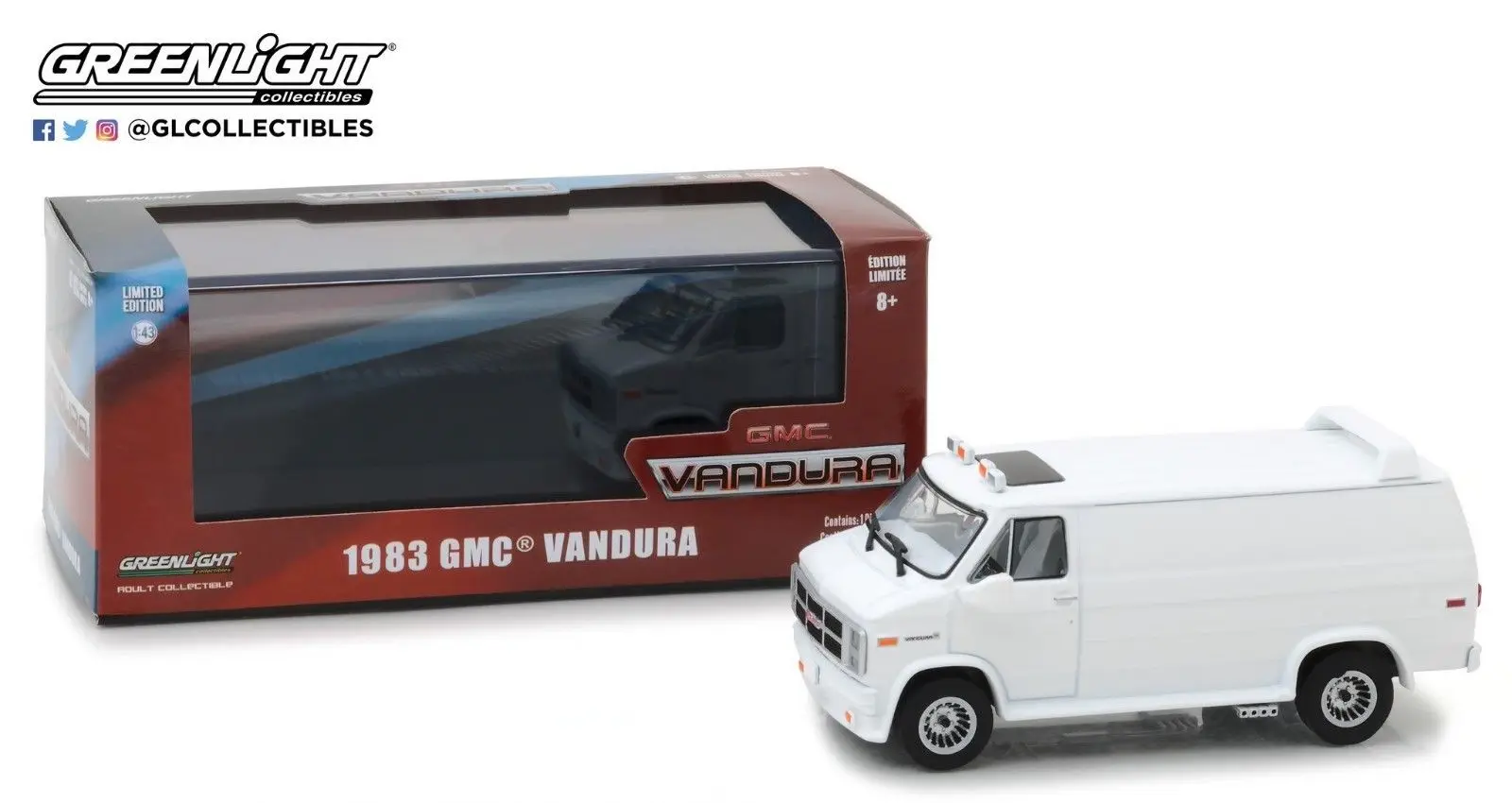 GL 1:43 1983 GMC Vandura Custom-белый сплав модель автомобиля литья под давлением металлические игрушки подарок на день рождения для детей мальчик