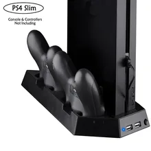 Игра консольная стойка для PS4 Slim консоли вертикальная игровая консольная стойка док-станция с двойной зарядная станция дропшиппинг
