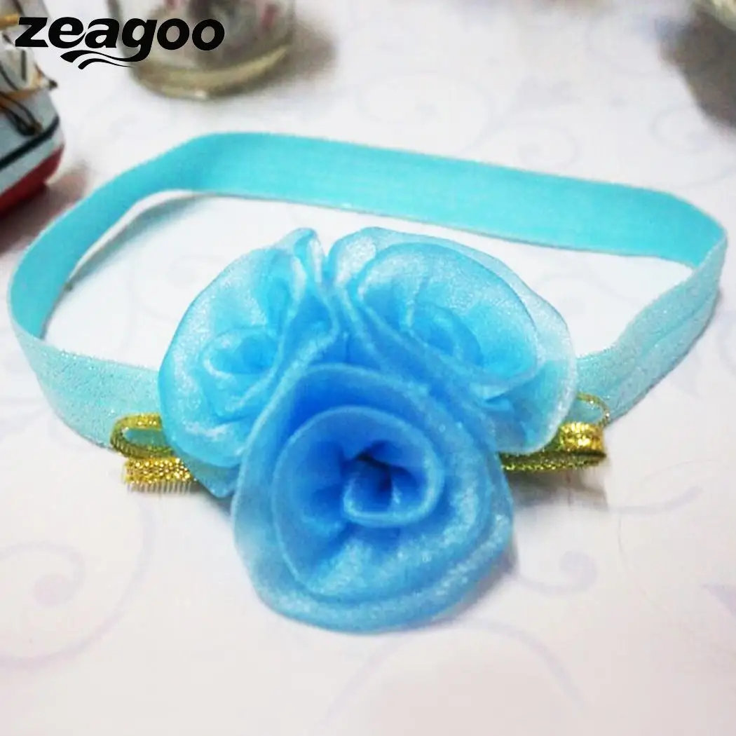 Zeagoo 3 цвета сетки огромный цветок лоскутное Hairbands аксессуары для волос для девочек Дети Повседневное Свадебные эластичные повязки