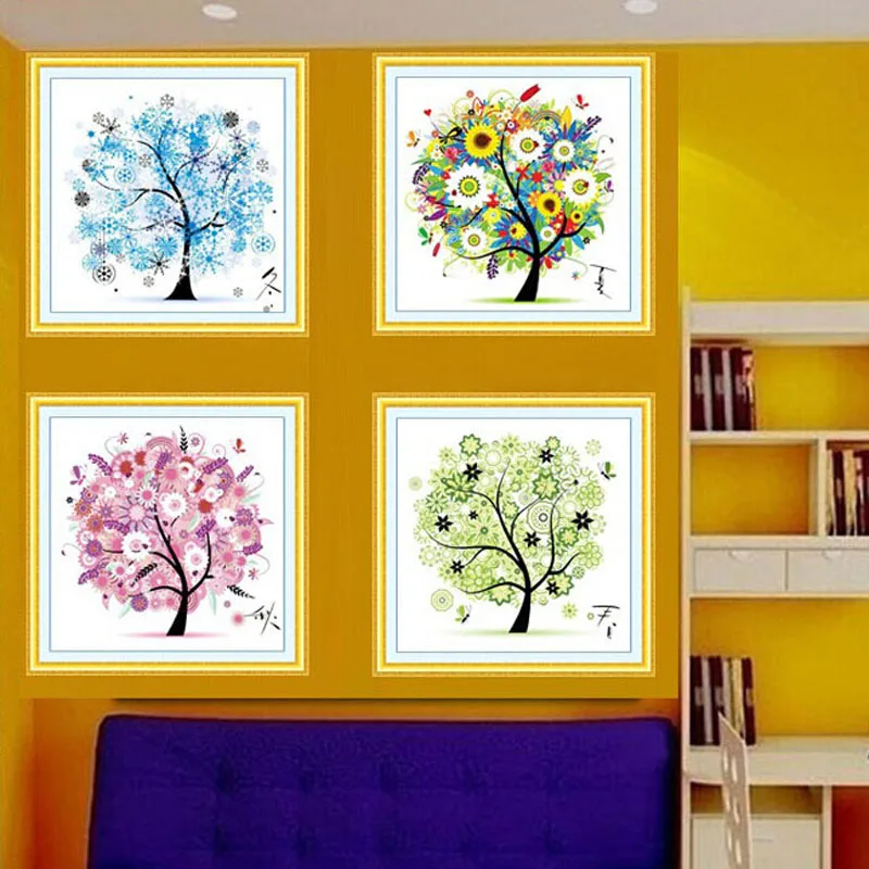

5d DIY Seasonal Pachira Stitch Diamond Painting Tree 4 Styles To Choose From Each Picture Sold Separately Diamond Painting