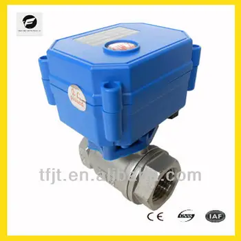 

ROHS CWX-15N 2nm 5s DN8 DN15 DN20 SS304 Full Bore Female NPT BSP 5V 12V 24V CR01 CR02 CR04 Electric Ball Valve for water HVAC