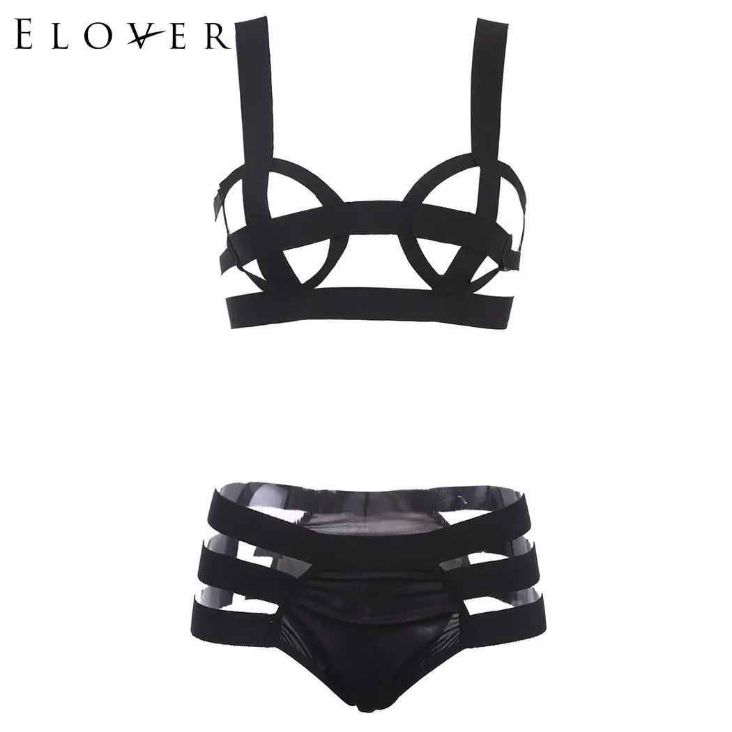 B Elover biquinis feminino,, бикини для женщин, сексуальное, с дырочками, эластичное женское нижнее белье, комплект нижнего белья, горячая эротическая одежда для сна, прозрачная - Цвет: B
