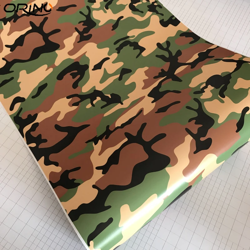Black Green Camouflage Vinyl Film Sticker-5