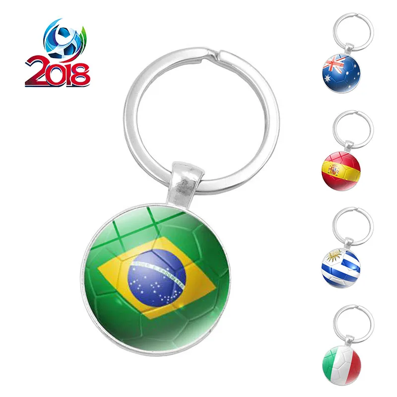 2018 Russia World Cup Football Keychain Key Ring Car Key Brazil Spain