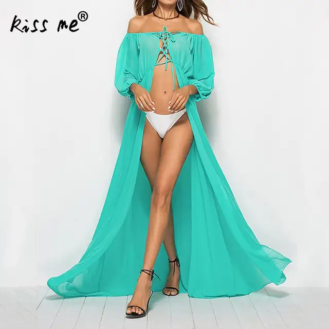 Best Price Lace Up Chiffon Female Cardigan Solid Color Beach Cover Up Lantern Sleeve Women's Tunic Summer Transparent Beachwear Cover-Ups Best Price Lace Up Chiffon Female Cardigan Solid Color Beach Cover Up Lantern Sleeve Women's Tunic Summer Transparent Beachwear Cover-Ups