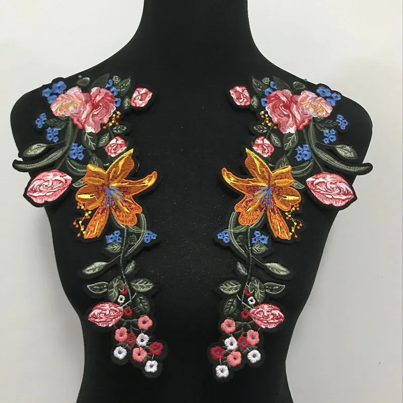 

1pc Embroidery Rose Flower iron-on Patch Dress Hat Bag Jeans Applique Crafts Clothing Accessories DIY Hotfix Jean Patches