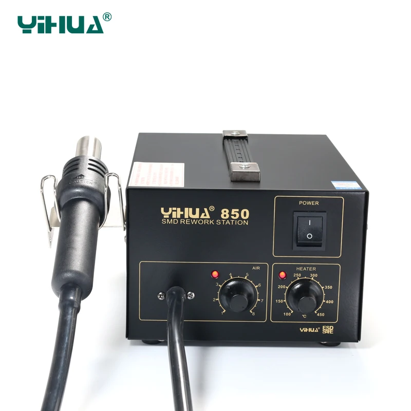 Паяльная станция YIHUA 850 3 насадки паяльная с горячим воздухом SMD без свинца