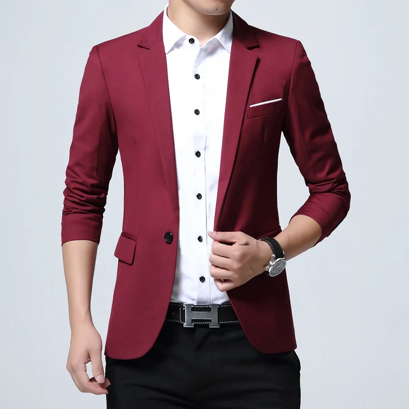 

New Men Suit Casual Blazer 2019 Autumn Male Business Wedding Suits Men Formal Costume Slim Fit Fashion Blazers Blaser Masculino
