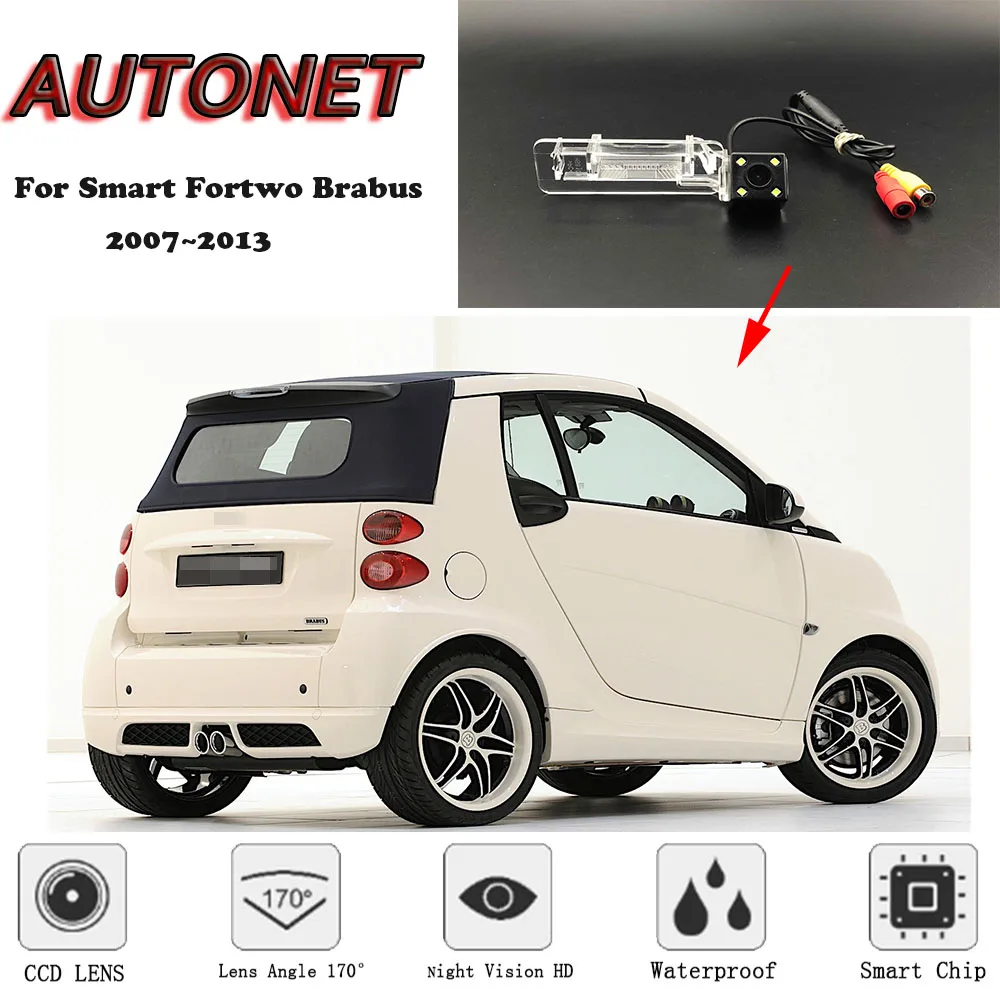 AUTONET резервная камера заднего вида для Smart Fortwo Brabus 2007 2008 2009 2010 2011 2012 2013 Ночное видение номерной знак камеры