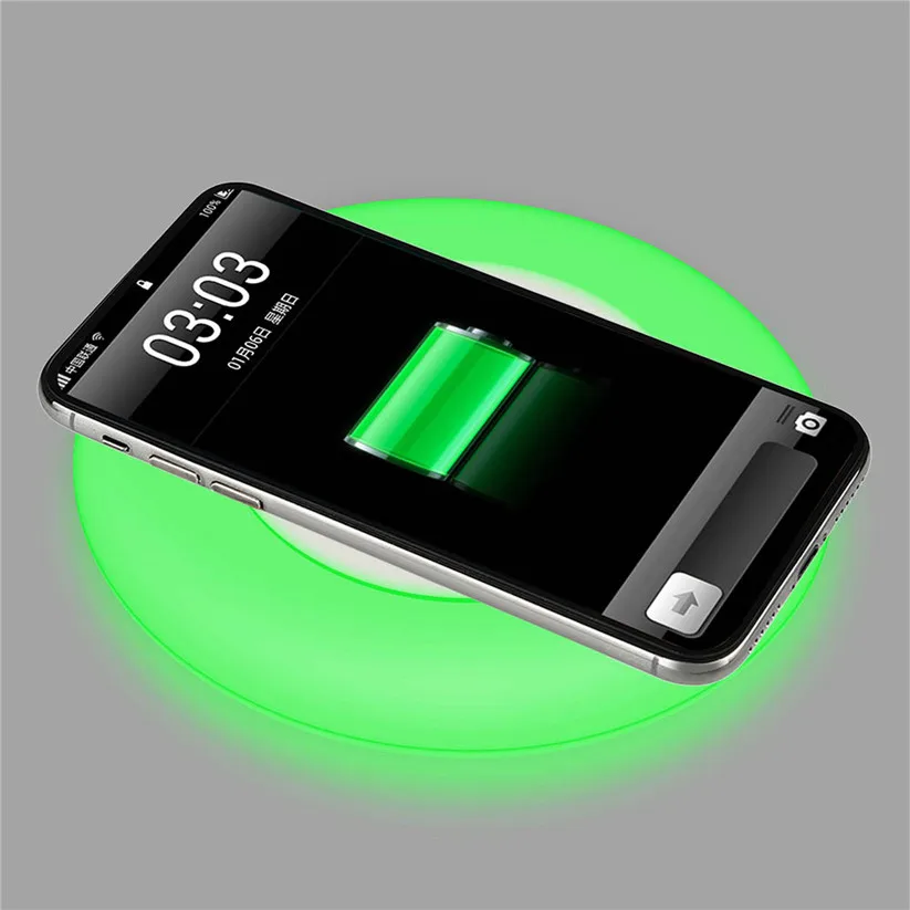 Binmer Mobile Phone Chargers LED Indicator Univeral Qi Wireless