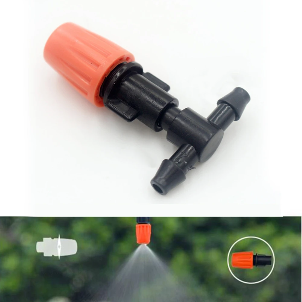 50pcsMicro Spray Adjustable Flow Irrigation Drippers Garden Sprinkler with 3 Tee Irrigation Misting Drip Kit