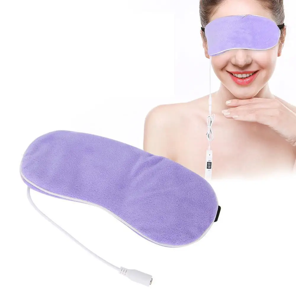 

5V/1A USB Power Supply Lavender Adjustable Time Electric Heating Eye Mask Massage