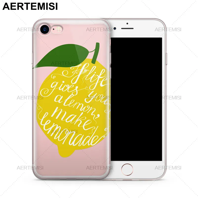 Aertemisi чехлы для телефонов Lemonade прозрачный мягкий чехол из ТПУ iPhone 5 5s SE 6 6s 7 7s 8