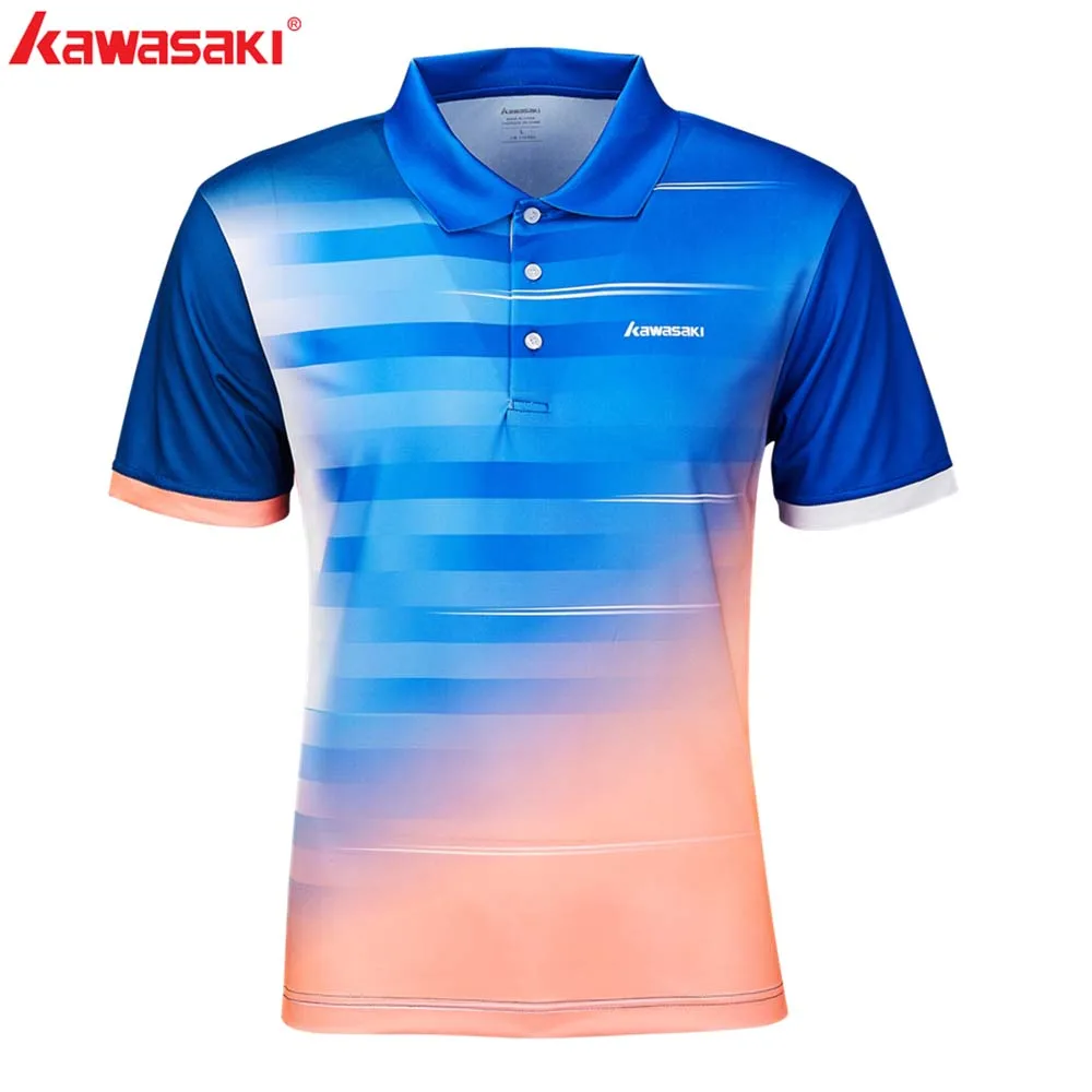 

2019 Kawasaki Table Tennis shirt For Men Summer Sports Wear Badminton T Shirt Collar Sports Shirt Outdoor Training ST-S1102