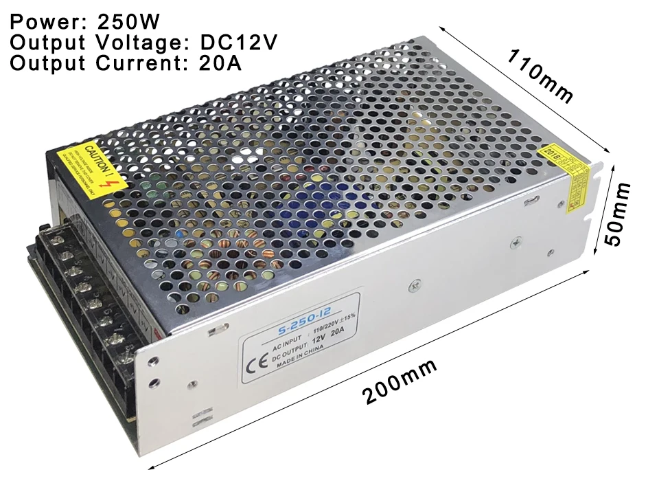 DC12V 1.25A 2A 3A 5A 10A 16.5A 20A 30A осветительные трансформаторы светодиодный адаптер питания для светодиодной ленты Выключатель света питание