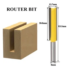 8 хвостовик Удлиненный прямой маршрутизатор бит Удлиненный прямой нож флеш-отделка узор маршрутизатор бит нож для дерева