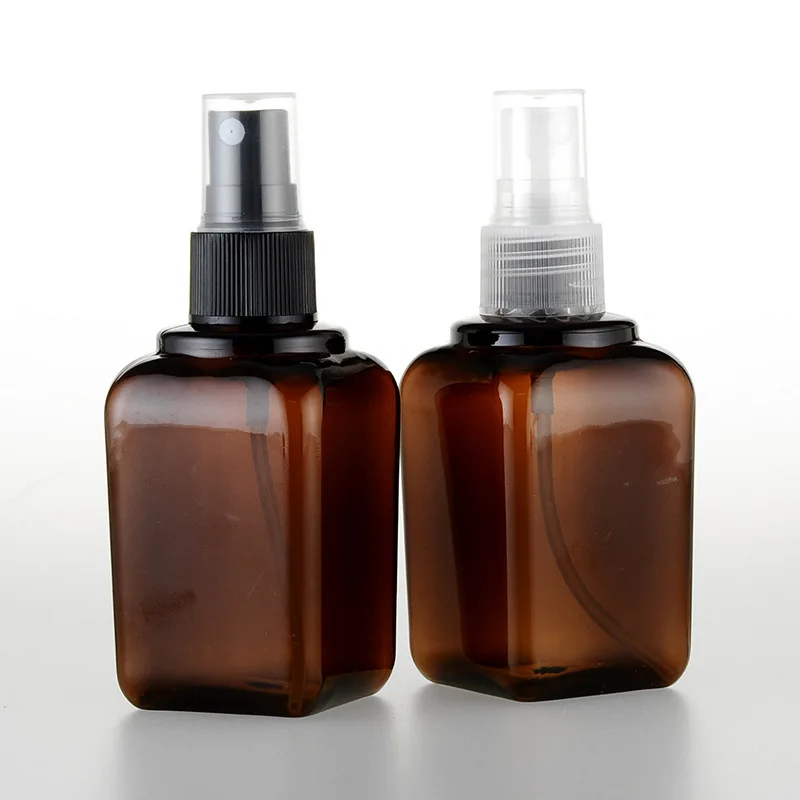 2pcs/set 80ml brown thickening PET bottle Spray bottle Ordinary nozzle Sub-bottle Small watering pot wholesale BQ193