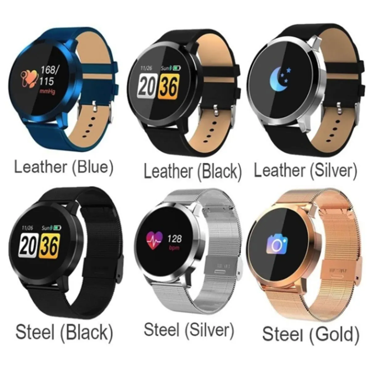 

Q8 Smart Watch OLED Color Screen Smart Electronics Smartwatch Thin light Fashion Fitness Tracker Heart Rate Bluetooth Men Women